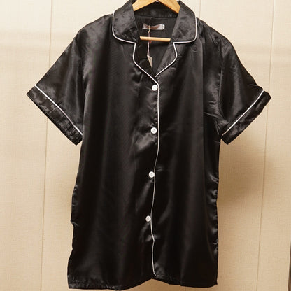 Roses Print Button Through Short Sleeve Pajamas WF002 product view 3