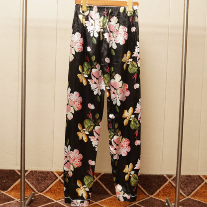 Roses Print Button Through Short Sleeve Pajamas WF002 product view 2