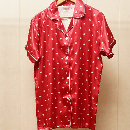 Floral heart printed Red Pajama set (WF-004)