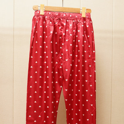 Floral heart printed Red Pajama set (WF-004)