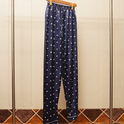 Floral heart printed Navy blue Pajama set (WF-003)