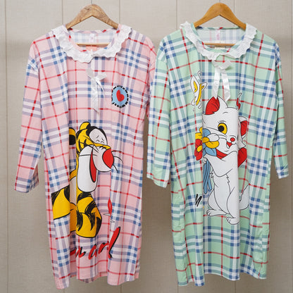 Long Sleeve Printed Check Shirt product view 1