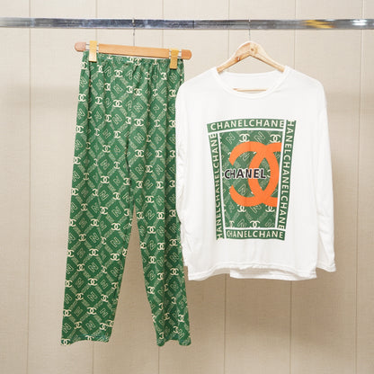 Printed Long Sleeve Trouser Shirt Set product view 1