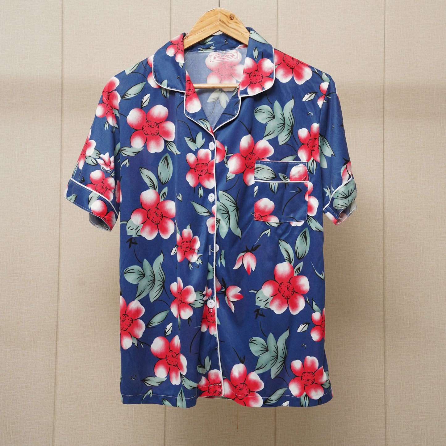 Rose front pocket  night dress