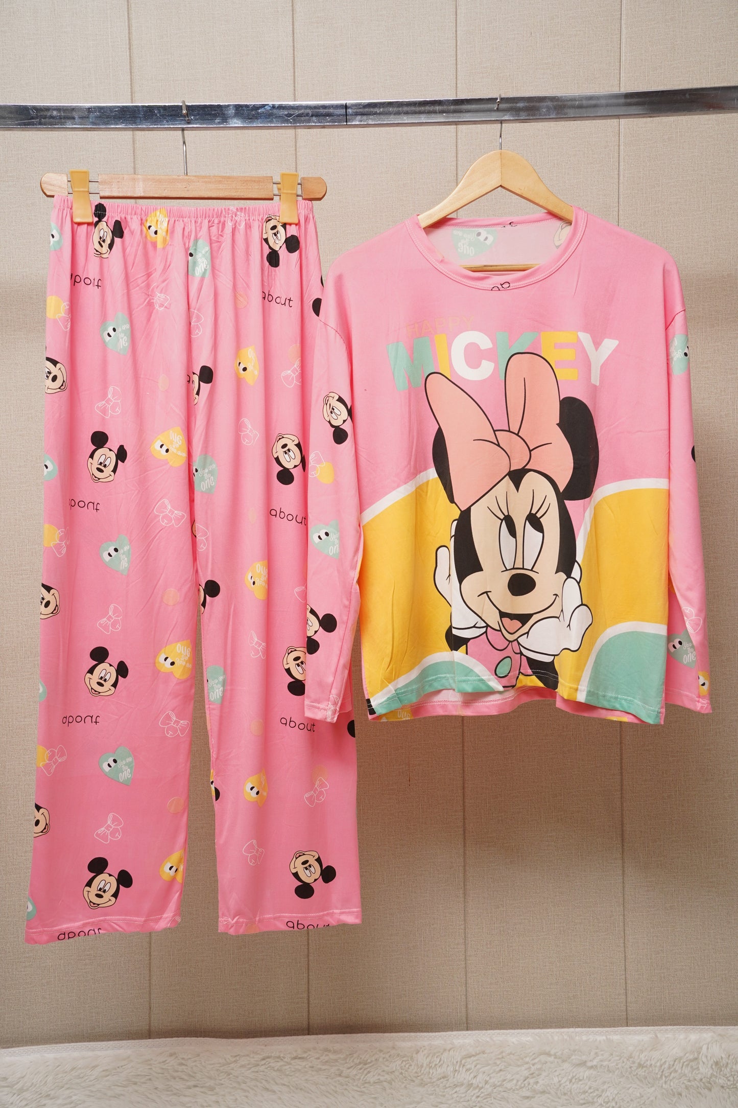 Mickey mouse printed trouser shirt
