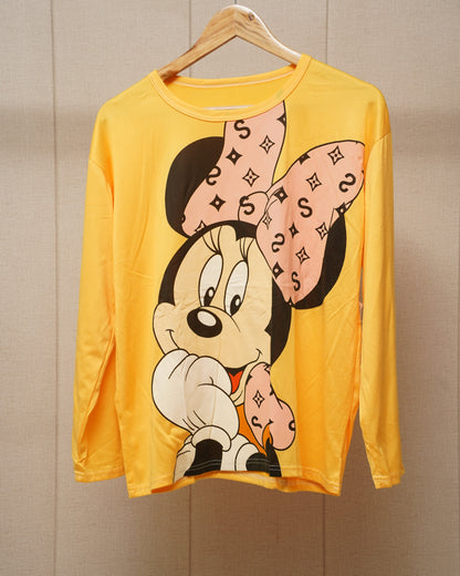 Cotton Printed Mickey Minnie trouser shirt
