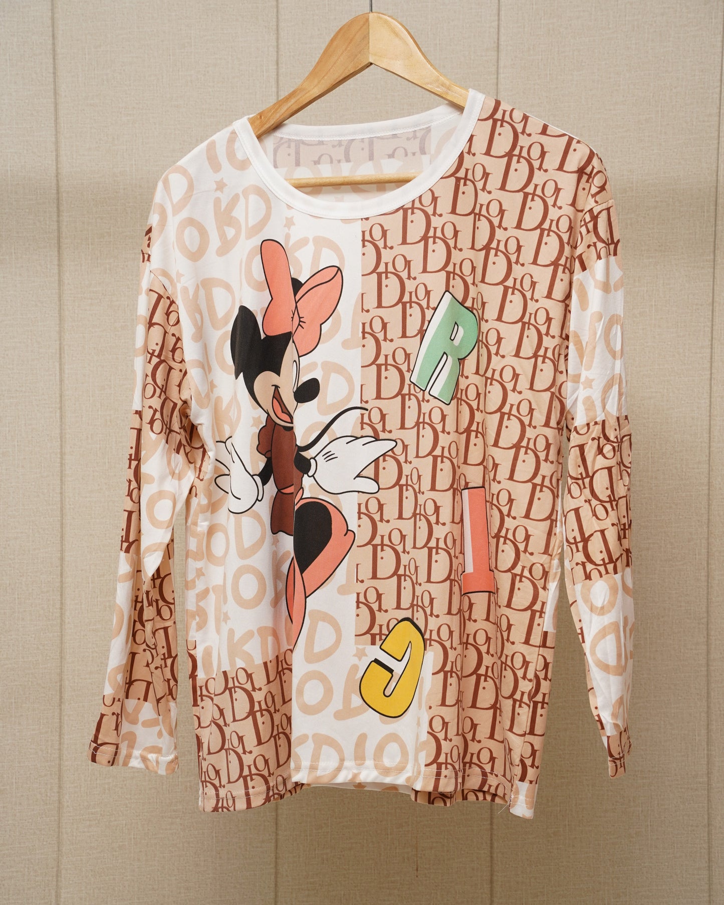 Mickey Full Printing Sleepwear Suits Long Sleeve