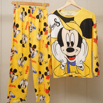 Round Neck Printed Sleepwear Set product view 1