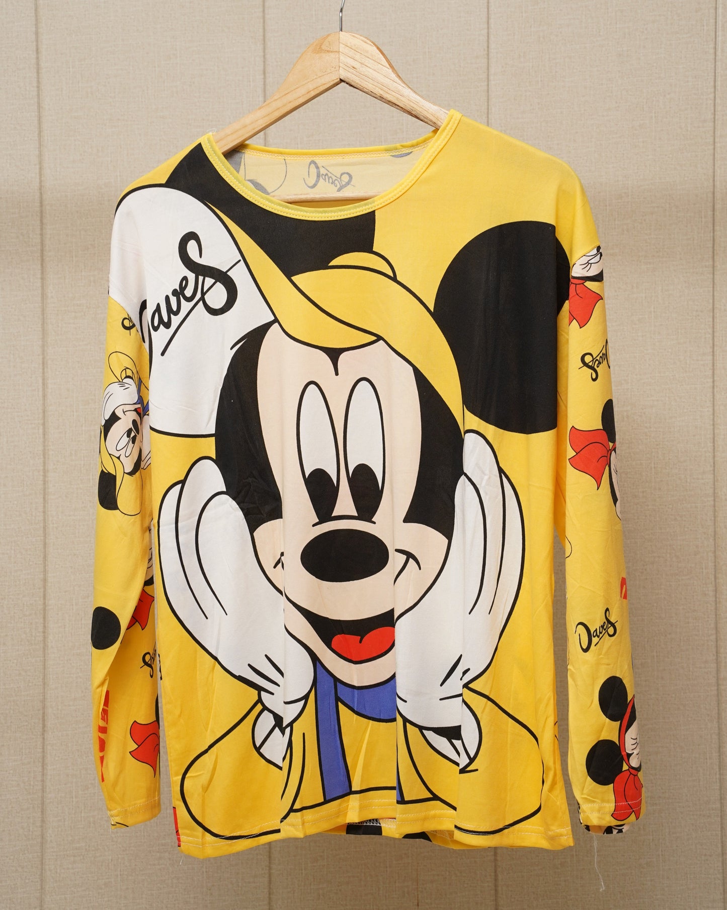 Round neck printed sleapwear set