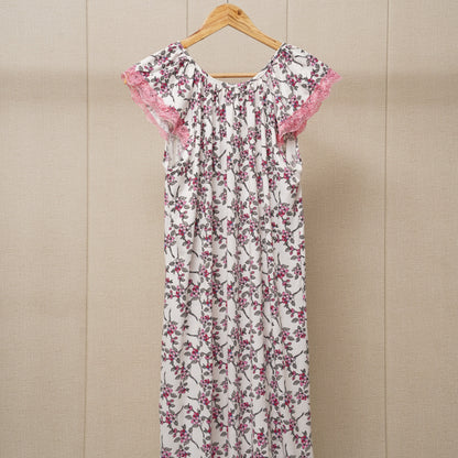 Cap Sleeves Floral Nightgown WF020 product view 2