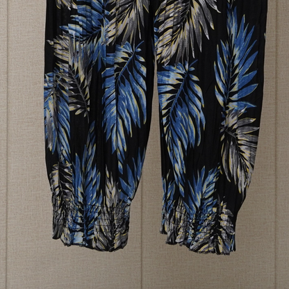 Black Printed Linen Palazzo PL002 product view 3
