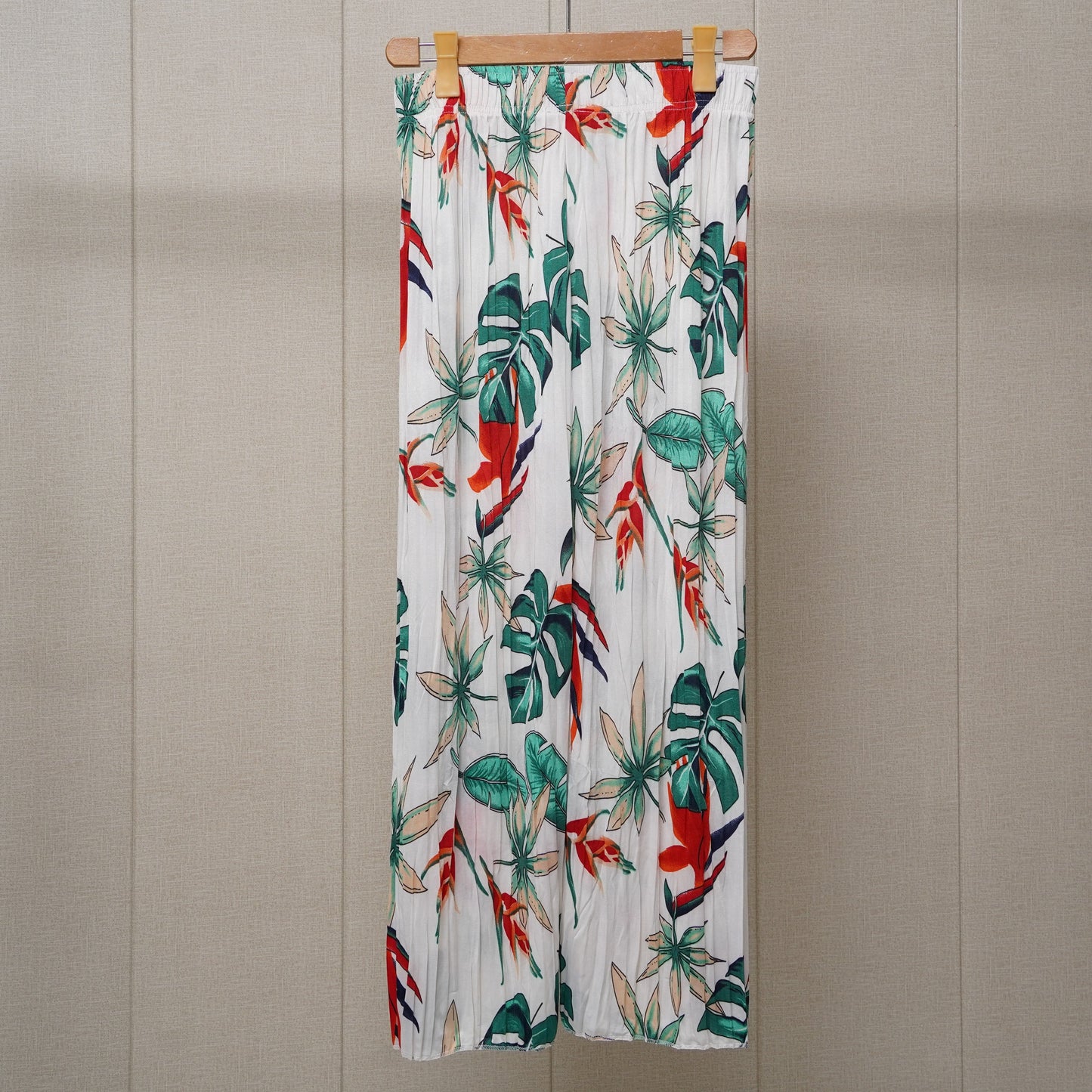 White Printed Linen Palazzo (PL003)