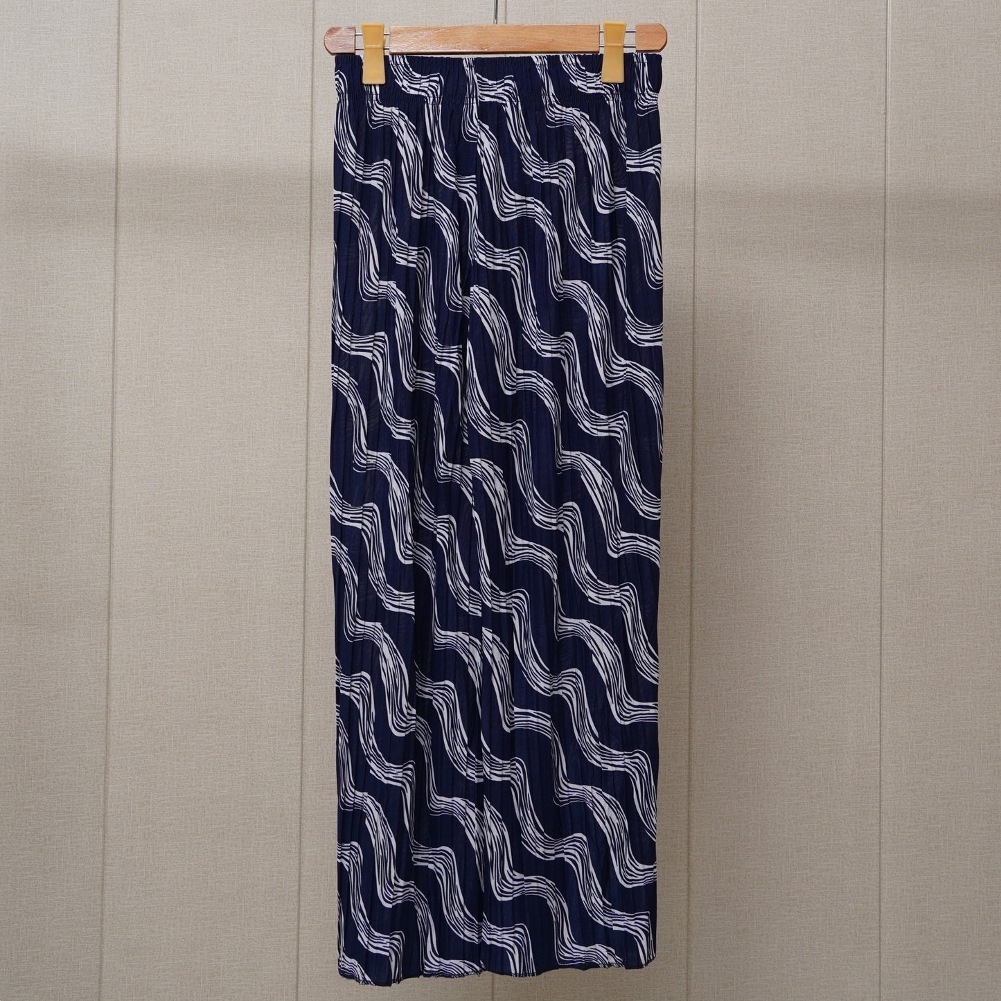 Blue Printed Linen Palazzo (PL008)