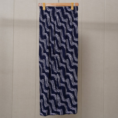 Blue Printed Linen Palazzo PL008 product view 1