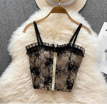 Lace Zip Camisole 6352 view 4