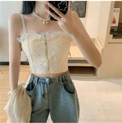 Lace Zip Camisole 6352 view 2