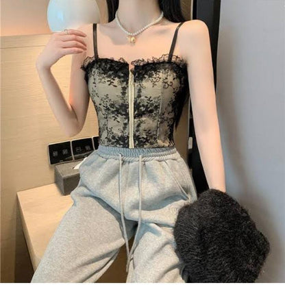 Lace Zip Camisole 6352 view 1