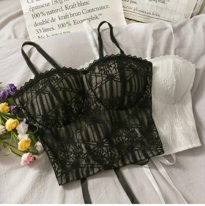 Lace Lycra Crop Bralette 6353 view 1