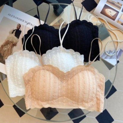 Lace Net Half Cup Bralette 6354 product view 2