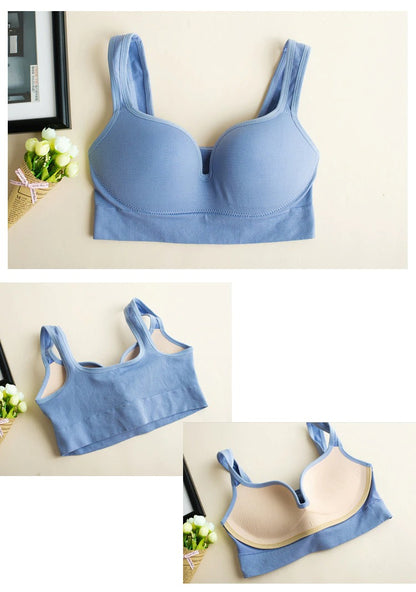 Push Up Cotton Wireless Sports Vest (2374)