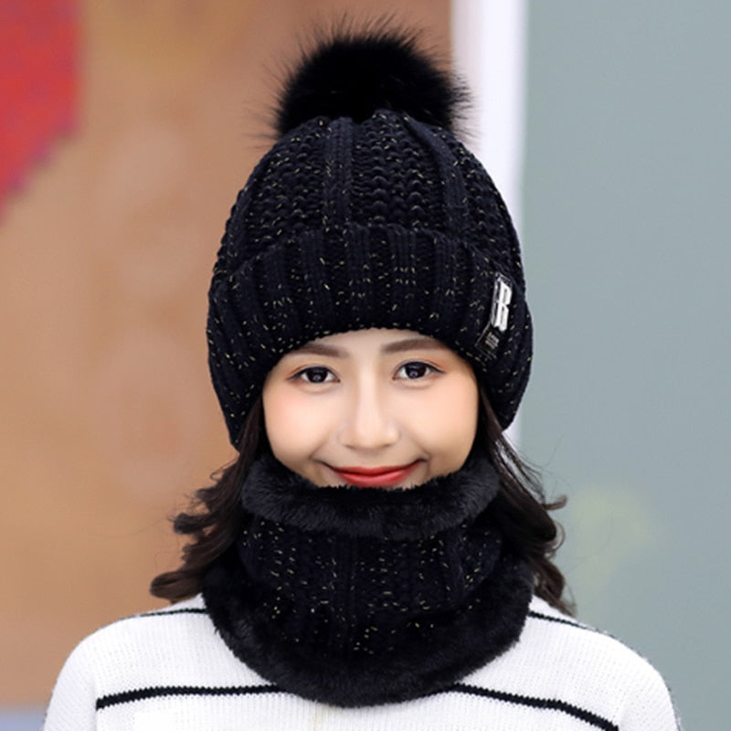 Trendy and Fashionable women winter Neck Scarf With Fur Inside (T-2383)_1