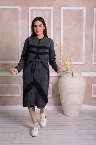 Charcoal Belted Cardigan CGN27 product view 2