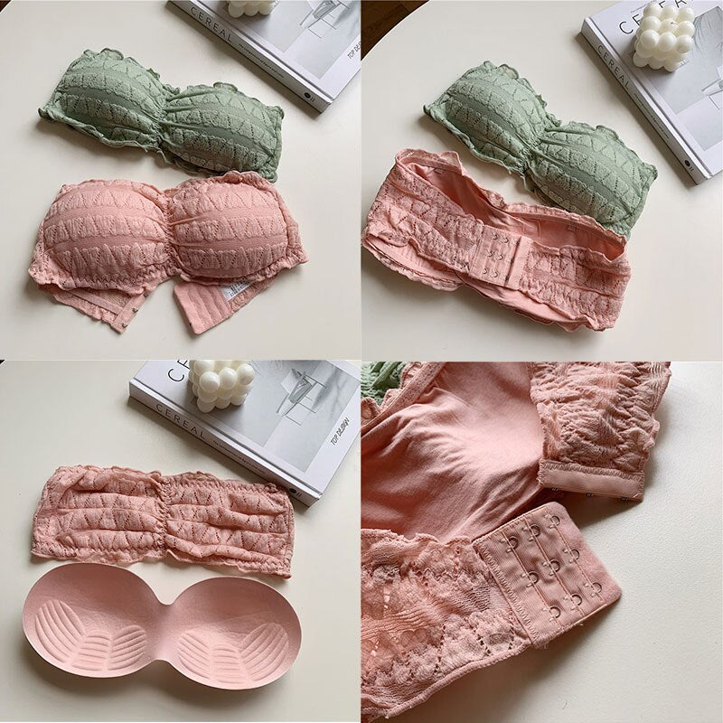 Women Strapless Seamless Underwear Backless Push Up Bralette SK_03