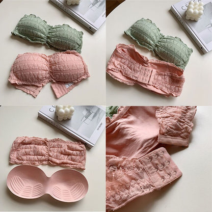 Women Strapless Seamless Underwear Backless Push Up Bralette SK_03
