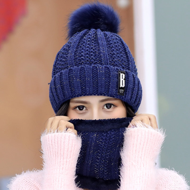 Trendy and Fashionable women winter Neck Scarf With Fur Inside (T-2383)_1