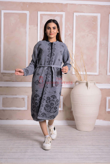 Regent Grey Belted Cardigan CGN34 product view 1