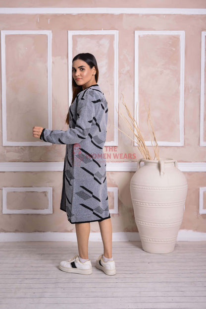 Storm Grey Belted Cardigan CGN43 product view 2