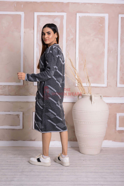 Gunmetal Belted Cardigan CGN40 product view 2