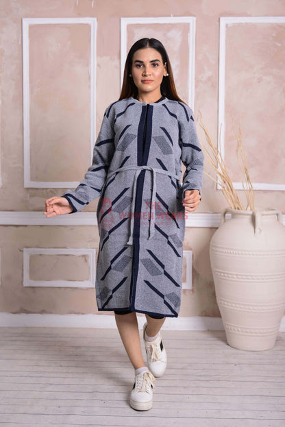 Cool Grey Belted Cardigan CGN38 product view 1