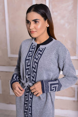 Imported Front Open Regent Grey Cozy Belted Cardigan Sweater - (CGN59)