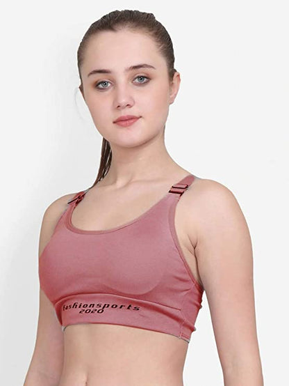 Girls Soft Padded Sports Gym Yoga Running Bra (9092)