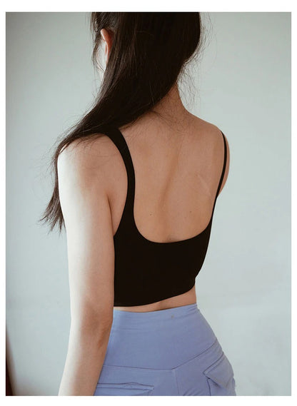 Push Up Cotton Wireless Sports Vest (2374)