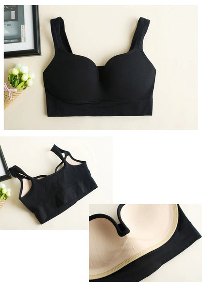 Push Up Cotton Wireless Sports Vest (2374)