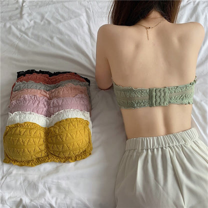 Women Strapless Seamless Underwear Backless Push Up Bralette SK_03