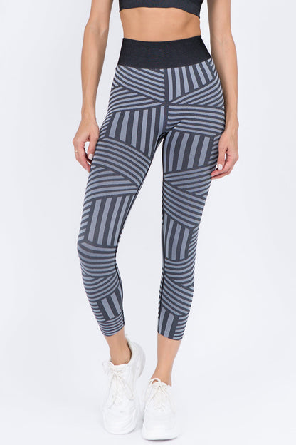 Vital Striped Workout Leggings product view 1