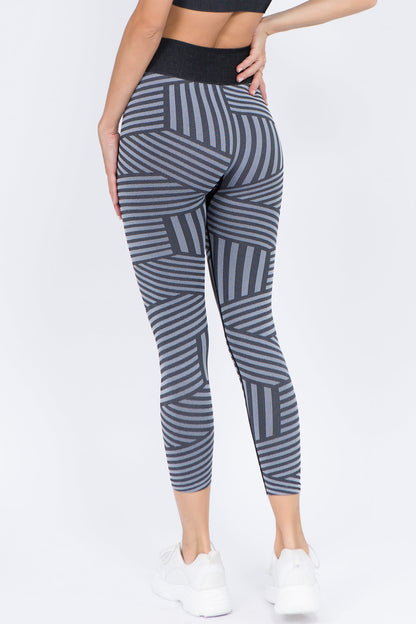 Vital Striped Workout Leggings product view 7