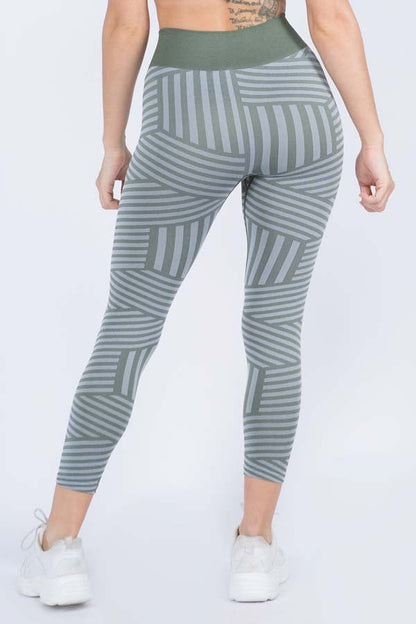Vital Striped Workout Leggings product view 6
