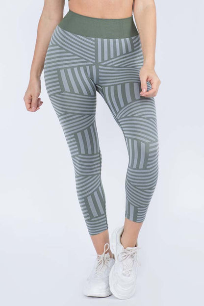 Vital Striped Workout Leggings product view 9