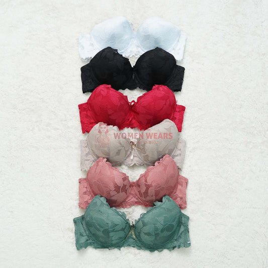 Womens Double Pushup Padded Lace Bra (REF-77002)
