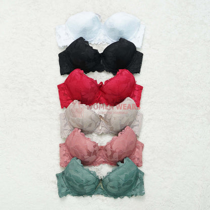 Womens Double Pushup Padded Lace Bra (REF-77002)