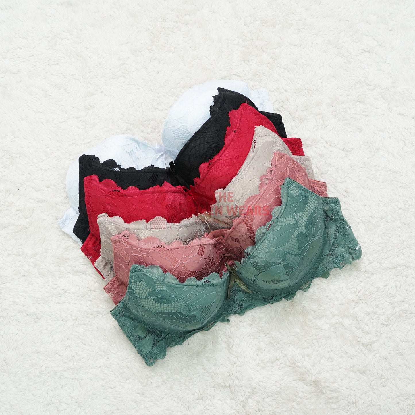 Womens Double Pushup Padded Lace Bra (REF-77002)