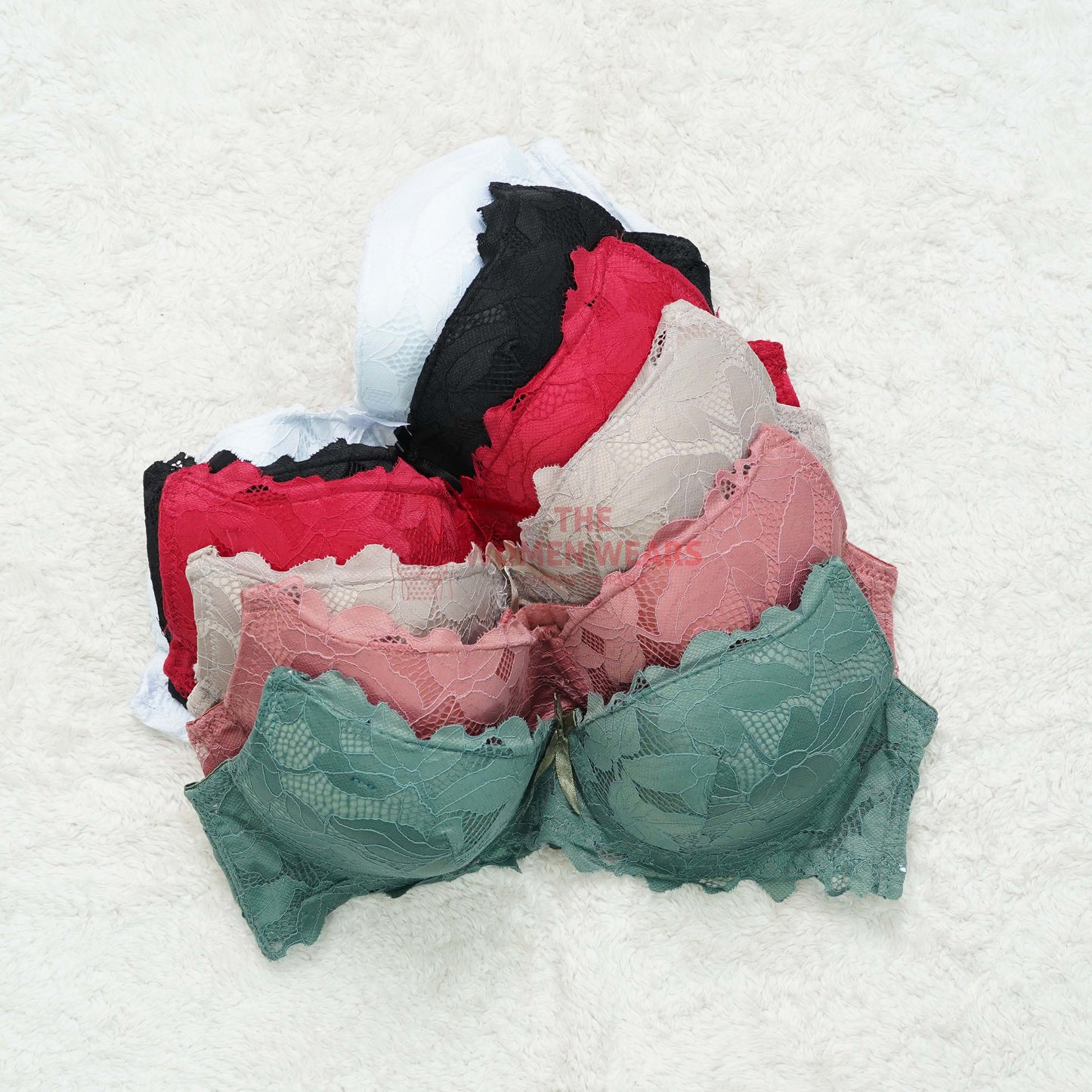 Womens Double Pushup Padded Lace Bra (REF-77002)