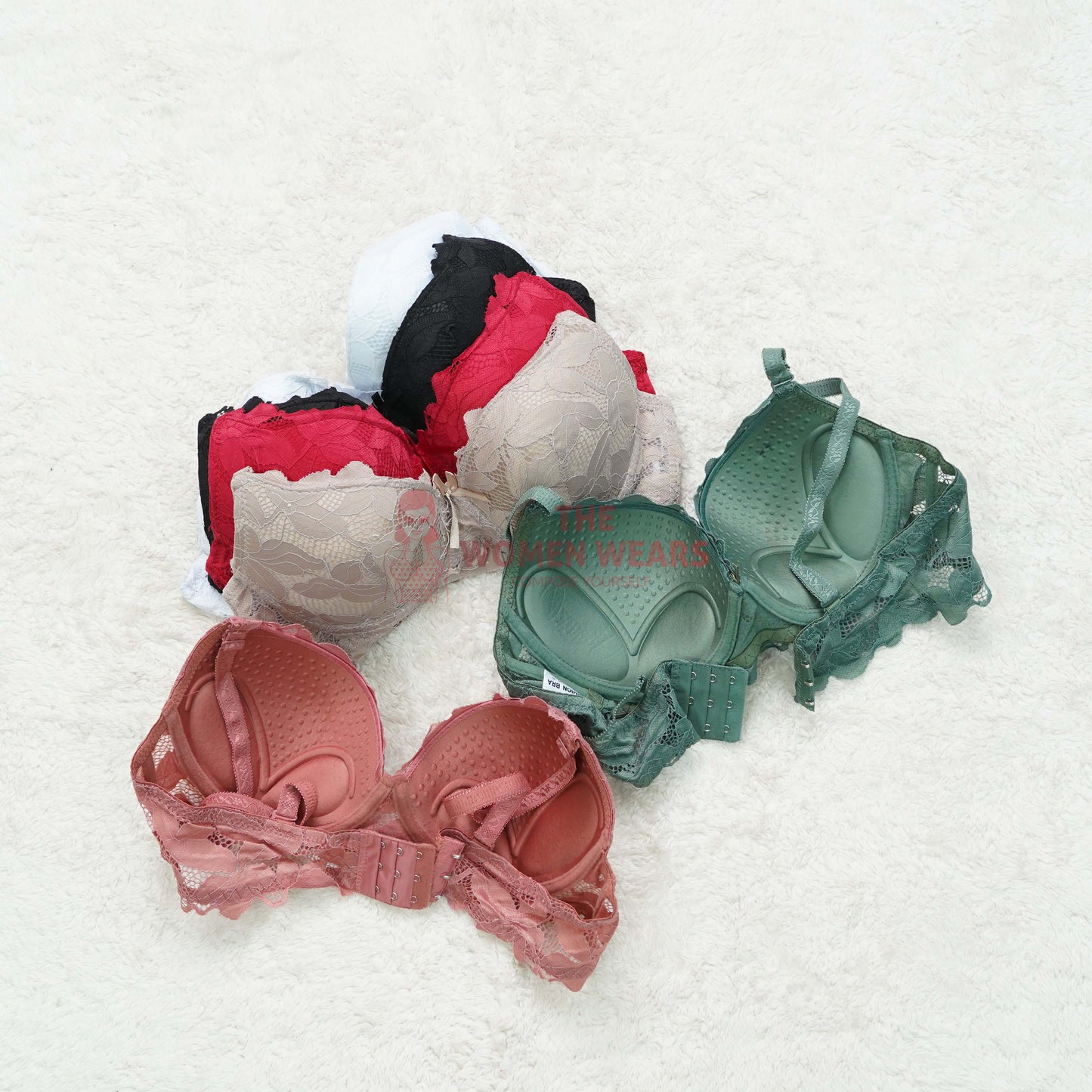 Womens Double Pushup Padded Lace Bra (REF-77002)