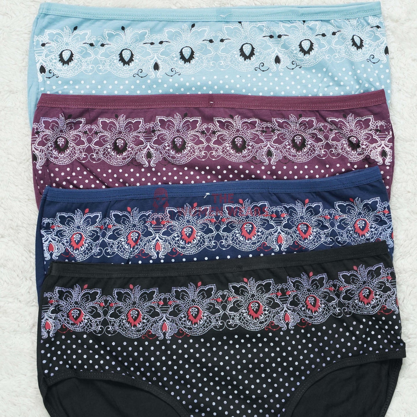 Doted & Flower Printed Panties (ZN-064)