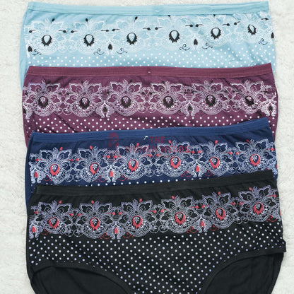 Doted & Flower Printed Panties (ZN-064)