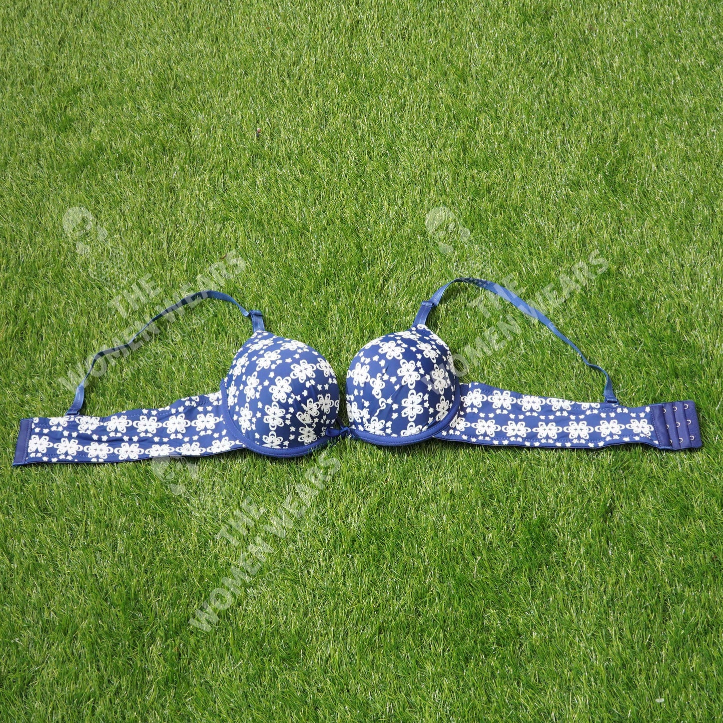 Poly Cotton Flower Print Push Up Padded Bra (3912)